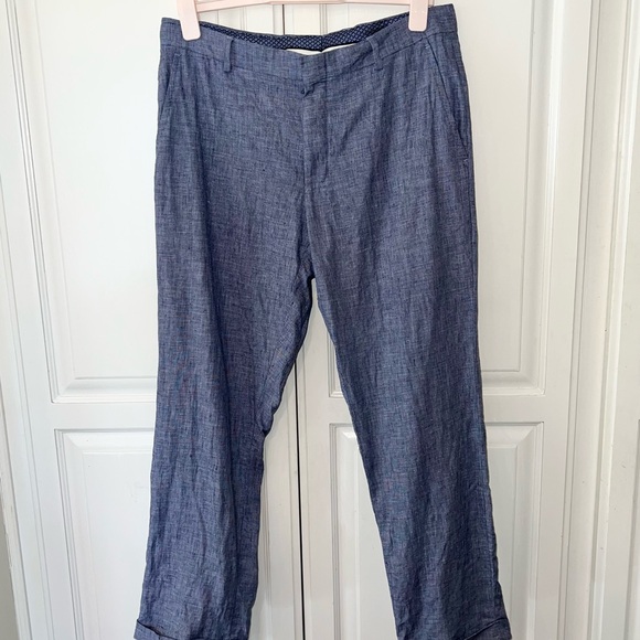 100% Linen Baird McNutt Murano Alex Fit men's pants, 34x30 - Picture 5 of 6